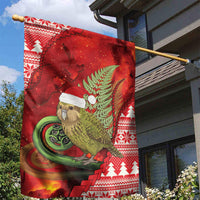 New Zealand Kakapo Christmas In July Garden Flag Silver Fern Santa Xmas Red Color