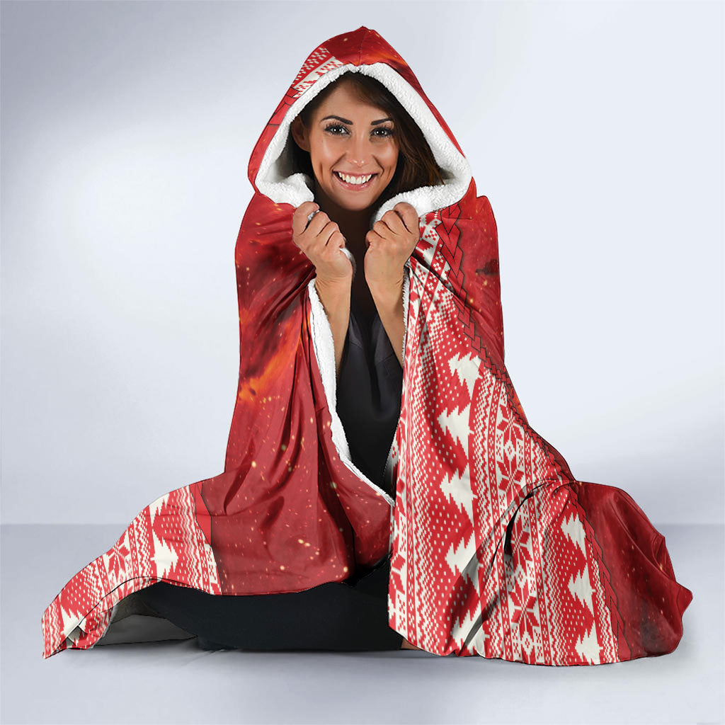 New Zealand Kakapo Christmas In July Hooded Blanket Silver Fern Santa Xmas Red Color