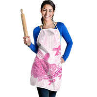 Breast Cancer Awareness Apron Pink Ribbon Turtle Polynesian Pattern White LT22 - Polynesian Pride