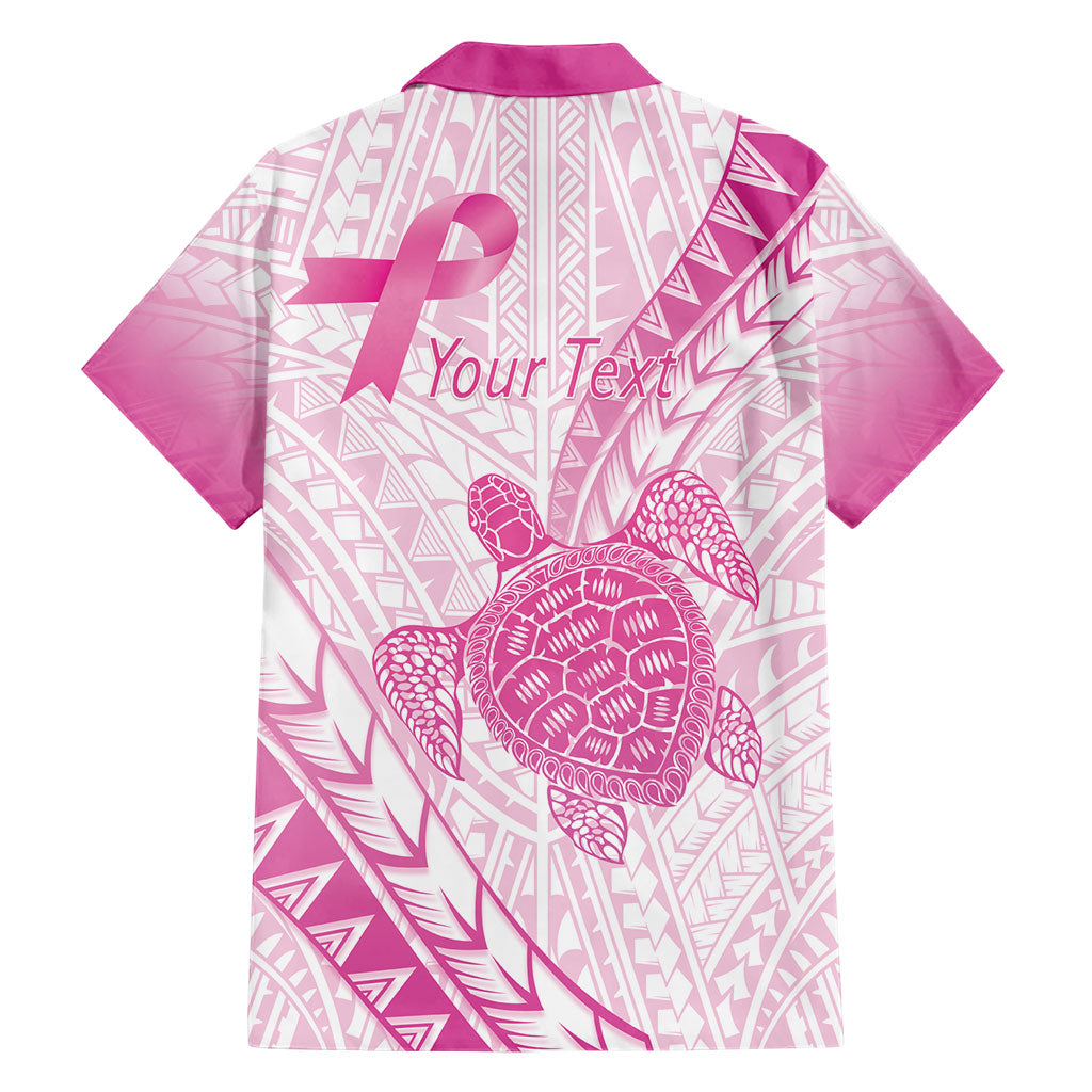 Breast Cancer Awareness Personalised Family Matching Summer Maxi Dress and Hawaiian Shirt Pink Ribbon Turtle Polynesian Pattern White LT22 - Polynesian Pride
