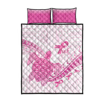 Breast Cancer Awareness Quilt Bed Set Pink Ribbon Turtle Polynesian Pattern White LT22 - Polynesian Pride