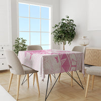 Breast Cancer Awareness Tablecloth Pink Ribbon Turtle Polynesian Pattern White LT22 - Polynesian Pride