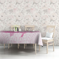 Breast Cancer Awareness Tablecloth Pink Ribbon Turtle Polynesian Pattern White LT22 - Polynesian Pride