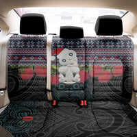 New Zealand Hei Tiki Christmas In July Back Car Seat Cover Pohutukawa Santa Xmas Polynesian Pattern