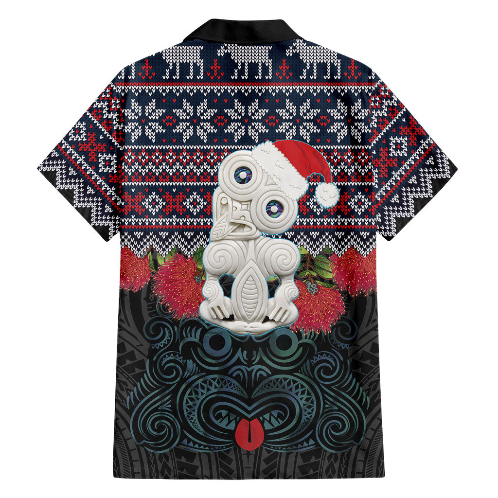 New Zealand Hei Tiki Christmas In July Family Matching Puletasi and Hawaiian Shirt Pohutukawa Santa Xmas Polynesian Pattern