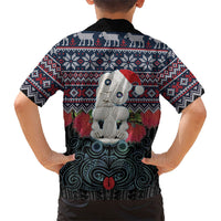 New Zealand Hei Tiki Christmas In July Family Matching Summer Maxi Dress and Hawaiian Shirt Pohutukawa Santa Xmas Polynesian Pattern