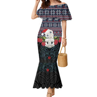New Zealand Hei Tiki Christmas In July Mermaid Dress Pohutukawa Santa Xmas Polynesian Pattern