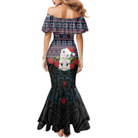 New Zealand Hei Tiki Christmas In July Mermaid Dress Pohutukawa Santa Xmas Polynesian Pattern