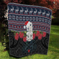 New Zealand Hei Tiki Christmas In July Quilt Pohutukawa Santa Xmas Polynesian Pattern