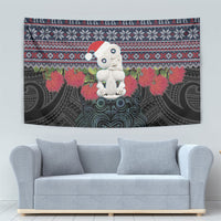 New Zealand Hei Tiki Christmas In July Tapestry Pohutukawa Santa Xmas Polynesian Pattern