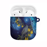 New Zealand Kokako Bird AirPods Case Kowhai Galaxy Style Polynesian Pattern