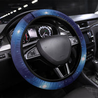 New Zealand Kokako Bird Steering Wheel Cover Kowhai Galaxy Style Polynesian Pattern