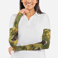 New Zealand Kaka Bird Arm Sleeves Kowhai Flower Landscape Style LT22 - Polynesian Pride