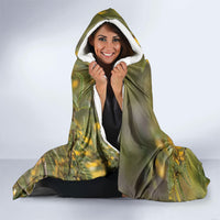 New Zealand Kaka Bird Hooded Blanket Kowhai Flower Landscape Style
