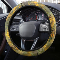 New Zealand Kaka Bird Steering Wheel Cover Kowhai Flower Landscape Style LT22 - Polynesian Pride