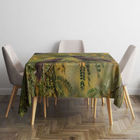 New Zealand Kaka Bird Tablecloth Kowhai Flower Landscape Style