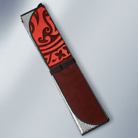 New Zealand Kaka Bird Personalised Auto Sun Shade Pohutukawa Matariki Maori Pattern LT22 - Polynesian Pride