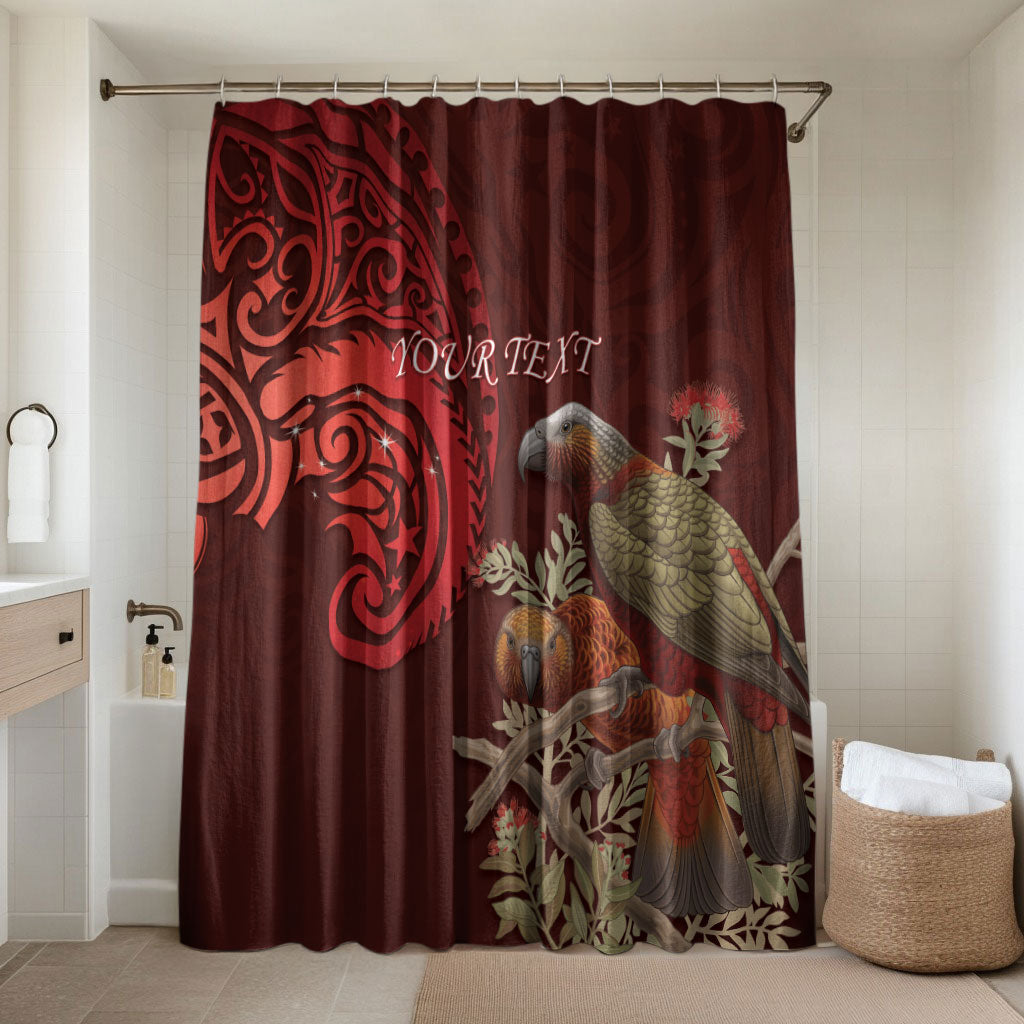 New Zealand Kaka Bird Personalised Bathroom Set Pohutukawa Matariki Maori Pattern