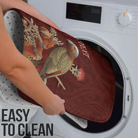 New Zealand Kaka Bird Personalised Bathroom Set Pohutukawa Matariki Maori Pattern