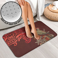 New Zealand Kaka Bird Personalised Bathroom Set Pohutukawa Matariki Maori Pattern