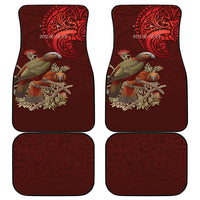 New Zealand Kaka Bird Personalised Car Mats Pohutukawa Matariki Maori Pattern LT22 - Polynesian Pride