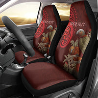 New Zealand Kaka Bird Personalised Car Seat Cover Pohutukawa Matariki Maori Pattern LT22 - Polynesian Pride