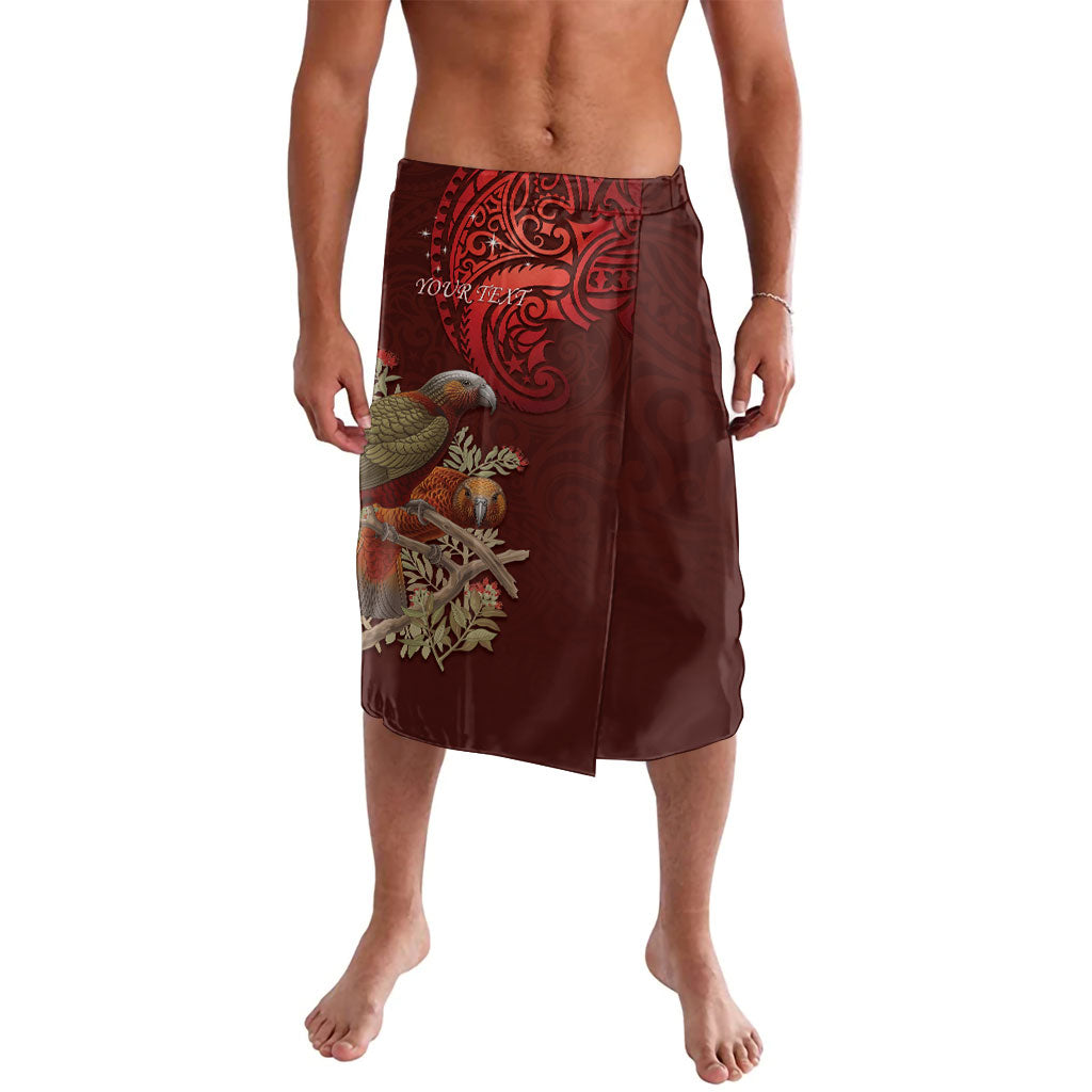 New Zealand Kaka Bird Personalised Lavalava Pohutukawa Matariki Maori Pattern