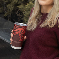 New Zealand Kaka Bird Personalised Tumbler Cup Pohutukawa Matariki Maori Pattern LT22 - Polynesian Pride