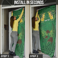 Personalised South Canterbury Anniversary Day Door Cover Kiwi Kowhai Silver Fern Maori Pattern LT22 - Polynesian Pride