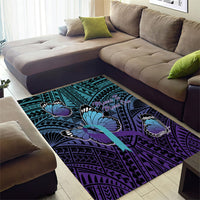 New Zealand Suicide Prevention Month Area Rug Maori Mauri Tu Mauri Ora Polynesian Pattern LT22 - Polynesian Pride
