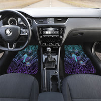 Personalised New Zealand Suicide Prevention Month Car Mats Maori Mauri Tu Mauri Ora Polynesian Pattern LT22 Set 2pcs - Front Teal - Polynesian Pride