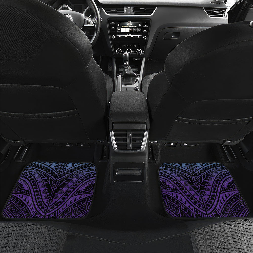 Personalised New Zealand Suicide Prevention Month Car Mats Maori Mauri Tu Mauri Ora Polynesian Pattern LT22 Set 2pcs - Back Teal - Polynesian Pride