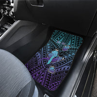 Personalised New Zealand Suicide Prevention Month Car Mats Maori Mauri Tu Mauri Ora Polynesian Pattern LT22 - Polynesian Pride