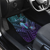 Personalised New Zealand Suicide Prevention Month Car Mats Maori Mauri Tu Mauri Ora Polynesian Pattern LT22 - Polynesian Pride