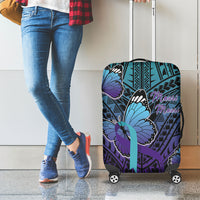 New Zealand Suicide Prevention Month Luggage Cover Maori Mauri Tu Mauri Ora Polynesian Pattern LT22 - Polynesian Pride
