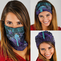 New Zealand Suicide Prevention Month Neck Gaiter Maori Mauri Tu Mauri Ora Polynesian Pattern LT22 - Polynesian Pride