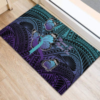 New Zealand Suicide Prevention Month Rubber Doormat Maori Mauri Tu Mauri Ora Polynesian Pattern LT22 - Polynesian Pride