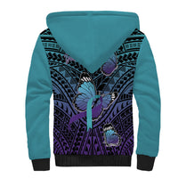 Personalised New Zealand Suicide Prevention Month Sherpa Hoodie Maori Mauri Tu Mauri Ora Polynesian Pattern LT22 - Polynesian Pride