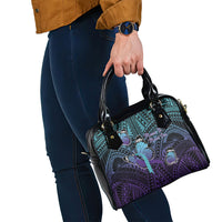 New Zealand Suicide Prevention Month Shoulder Handbag Maori Mauri Tu Mauri Ora Polynesian Pattern LT22 - Polynesian Pride