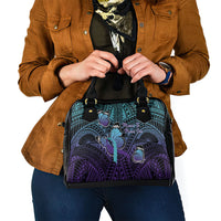 New Zealand Suicide Prevention Month Shoulder Handbag Maori Mauri Tu Mauri Ora Polynesian Pattern LT22 - Polynesian Pride