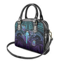 New Zealand Suicide Prevention Month Shoulder Handbag Maori Mauri Tu Mauri Ora Polynesian Pattern LT22 - Polynesian Pride