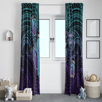 New Zealand Suicide Prevention Month Window Curtain Maori Mauri Tu Mauri Ora Polynesian Pattern LT22 - Polynesian Pride