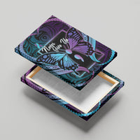 Polynesia Suicide Prevention Month Canvas Wall Art Semicolon Butterfly Never Give Up Polynesian Pattern LT22 - Polynesian Pride