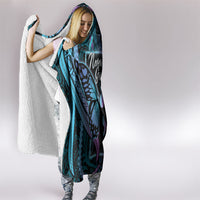 Polynesia Suicide Prevention Month Hooded Blanket Semicolon Butterfly Never Give Up Polynesian Pattern LT22 - Polynesian Pride