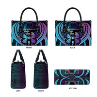 Polynesia Suicide Prevention Month Leather Bag Semicolon Butterfly Never Give Up Polynesian Pattern LT22 - Polynesian Pride