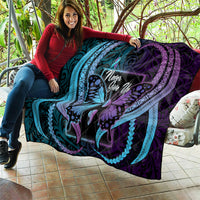 Polynesia Suicide Prevention Month Quilt Semicolon Butterfly Never Give Up Polynesian Pattern LT22 - Polynesian Pride