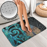 New Zealand Tui Bird Wahaika Bathroom Set Maori Weapon Paua Shell Koru Pattern LT22 - Polynesian Pride