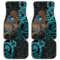 New Zealand Tui Bird Wahaika Car Mats Maori Weapon Paua Shell Koru Pattern LT22 - Polynesian Pride