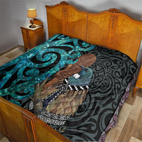 New Zealand Tui Bird Wahaika Quilt Maori Weapon Paua Shell Koru Pattern LT22 - Polynesian Pride