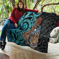 New Zealand Tui Bird Wahaika Quilt Maori Weapon Paua Shell Koru Pattern LT22 - Polynesian Pride